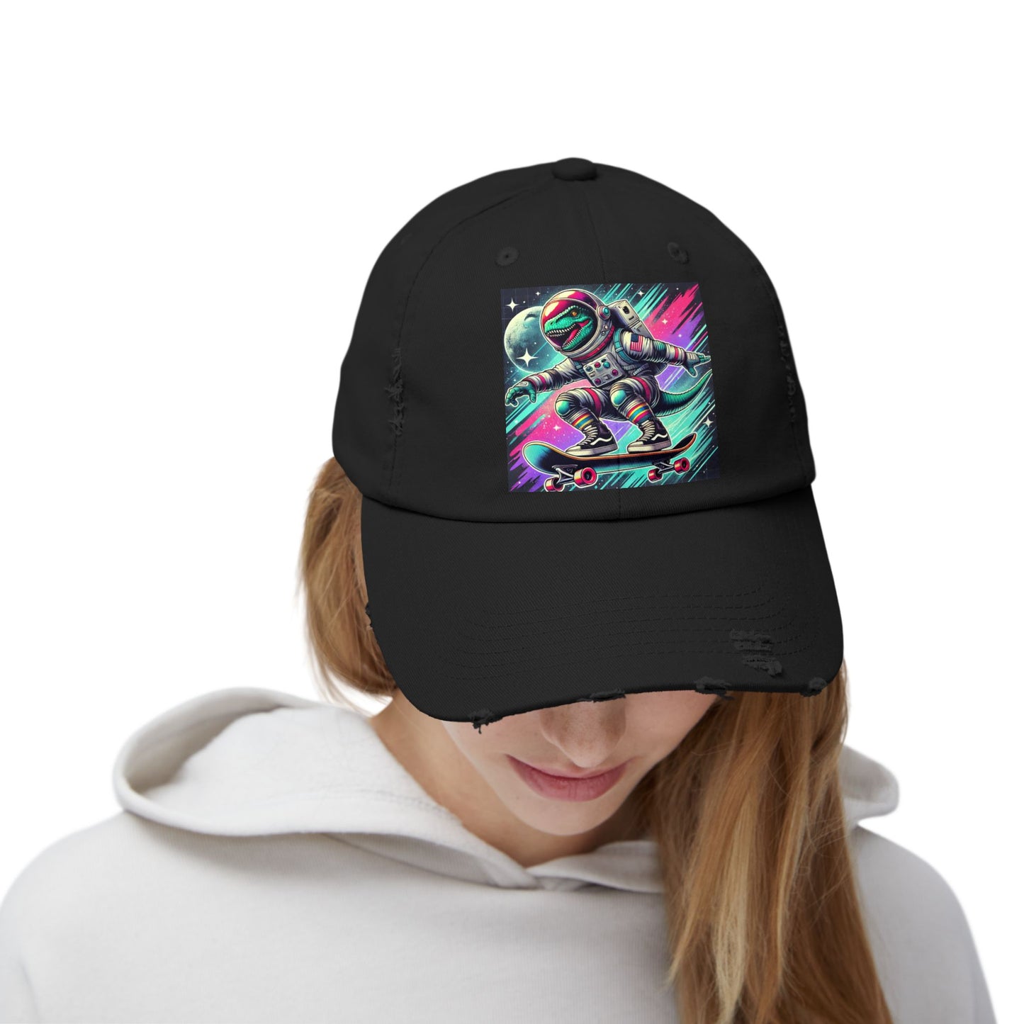 Dinosaur Unisex Distressed Cap