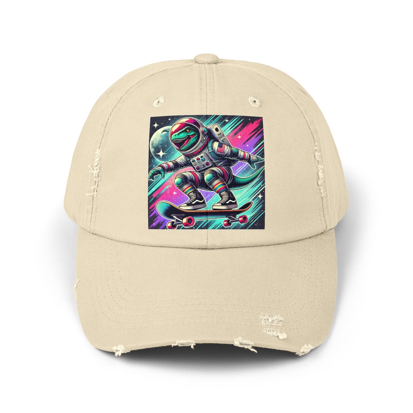 Dinosaur Unisex Distressed Cap