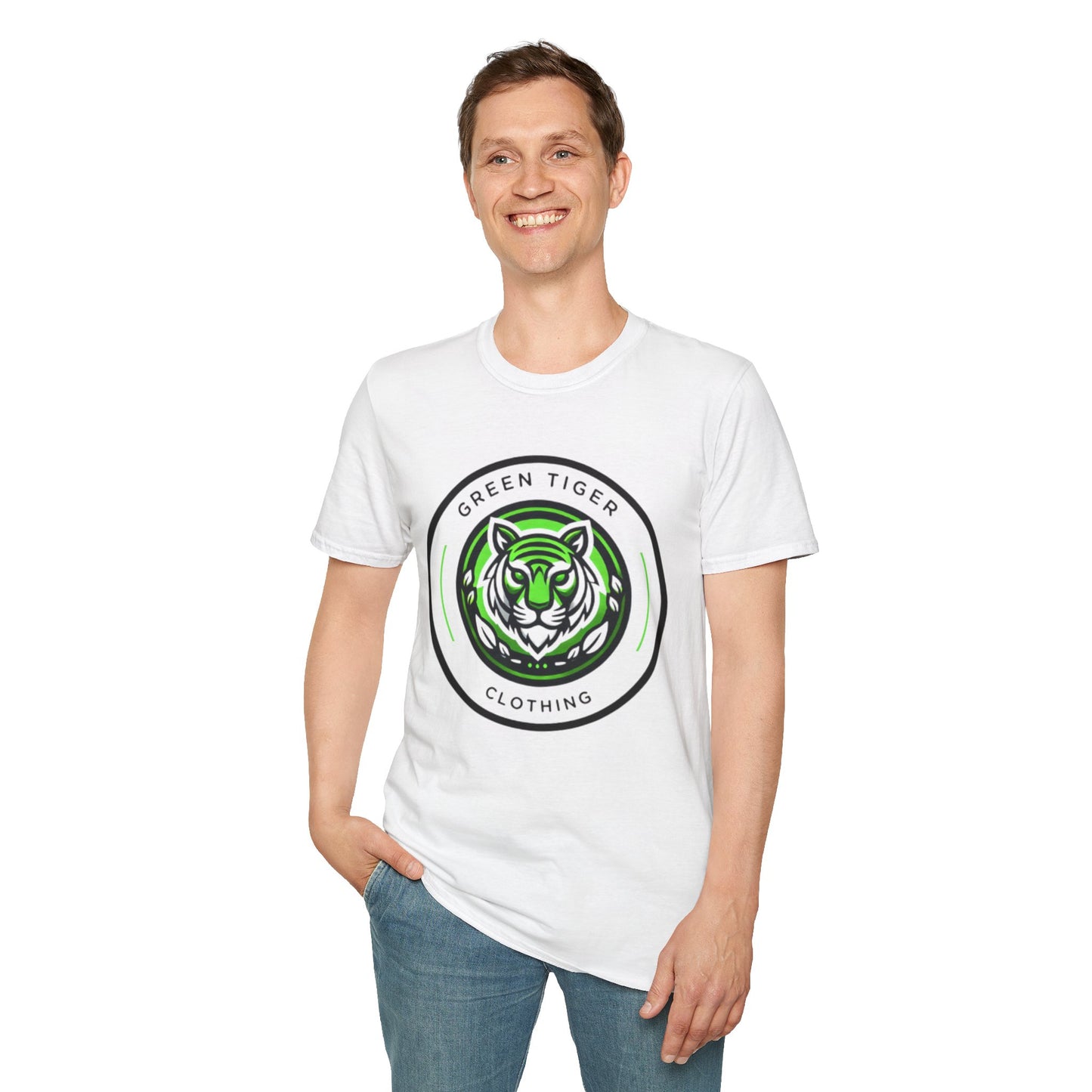Green Tiger Logo Unisex Softstyle T-Shirt