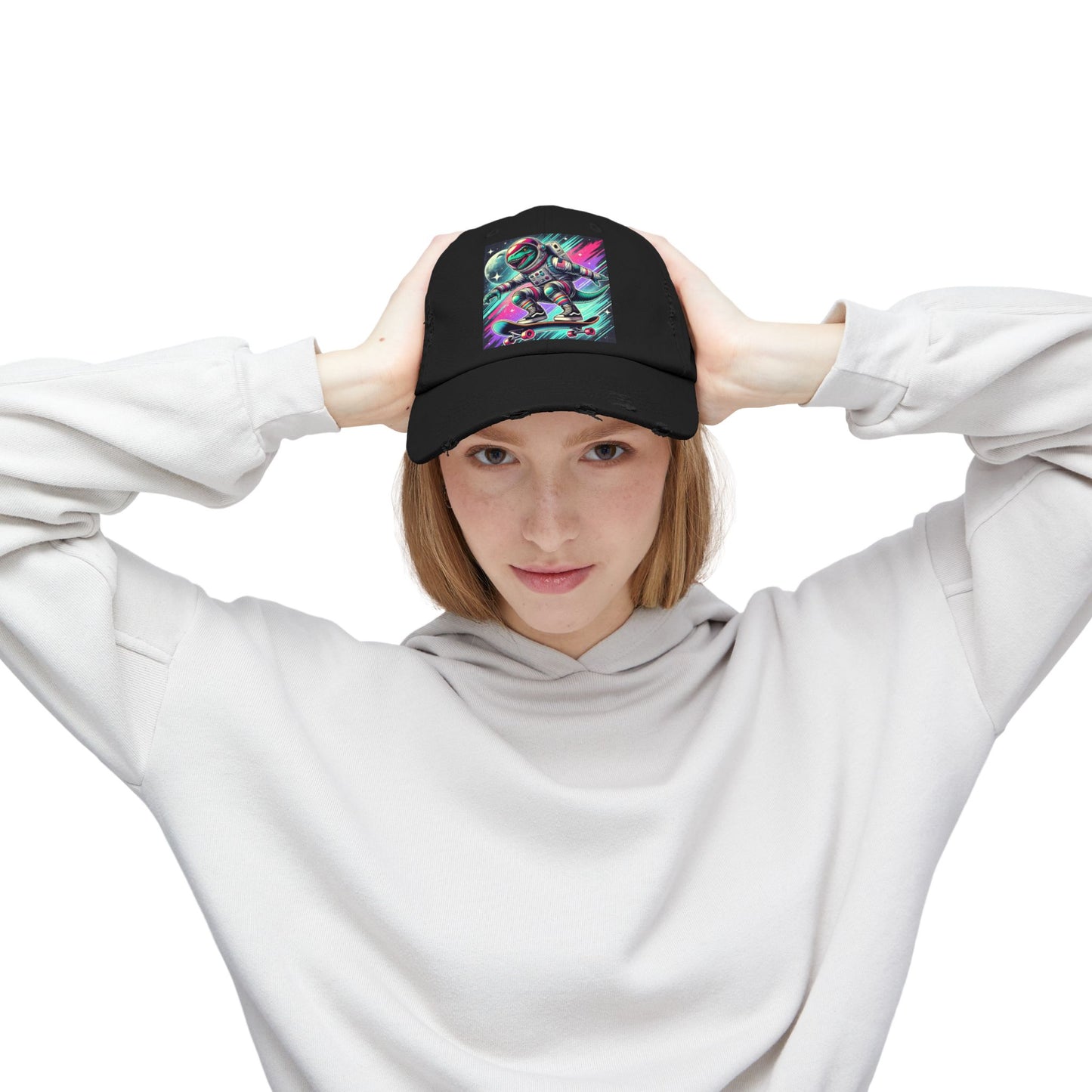 Dinosaur Unisex Distressed Cap