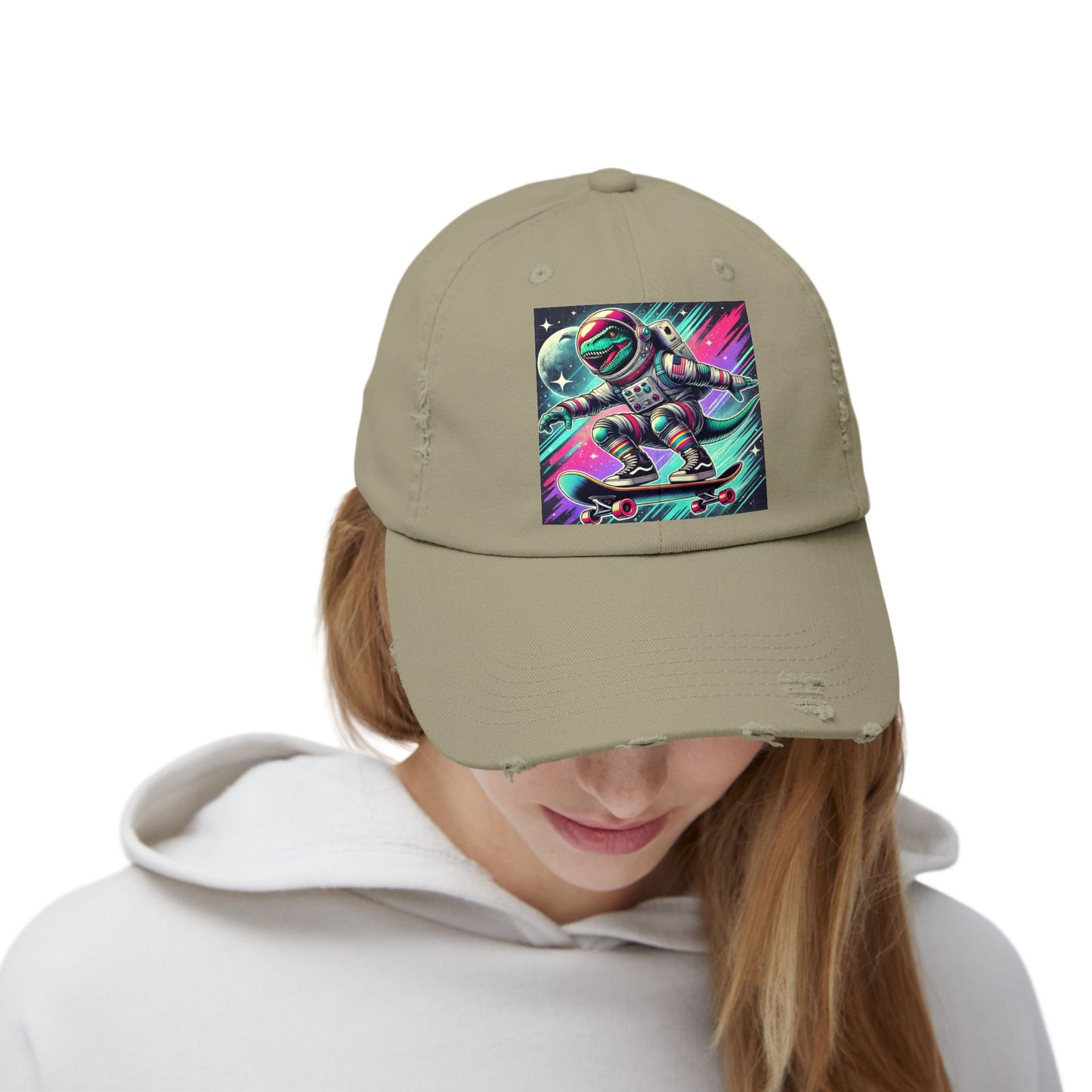 Dinosaur Unisex Distressed Cap