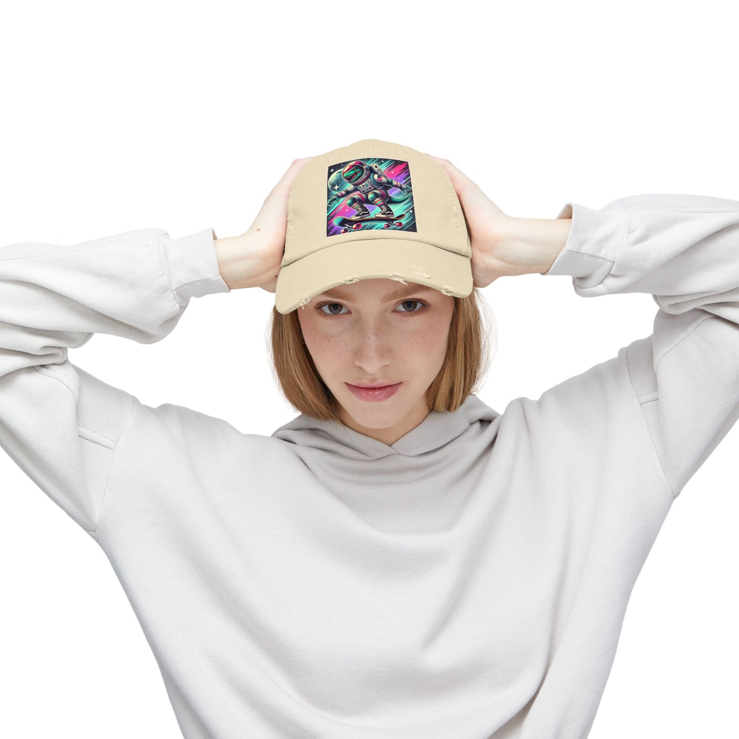 Dinosaur Unisex Distressed Cap