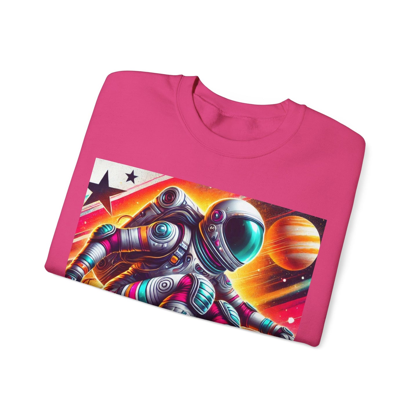 Lady Astronaut  Heavy Blend™ Crewneck Sweatshirt