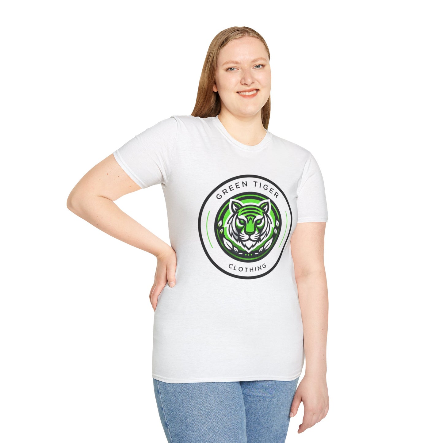 Green Tiger Logo Unisex Softstyle T-Shirt