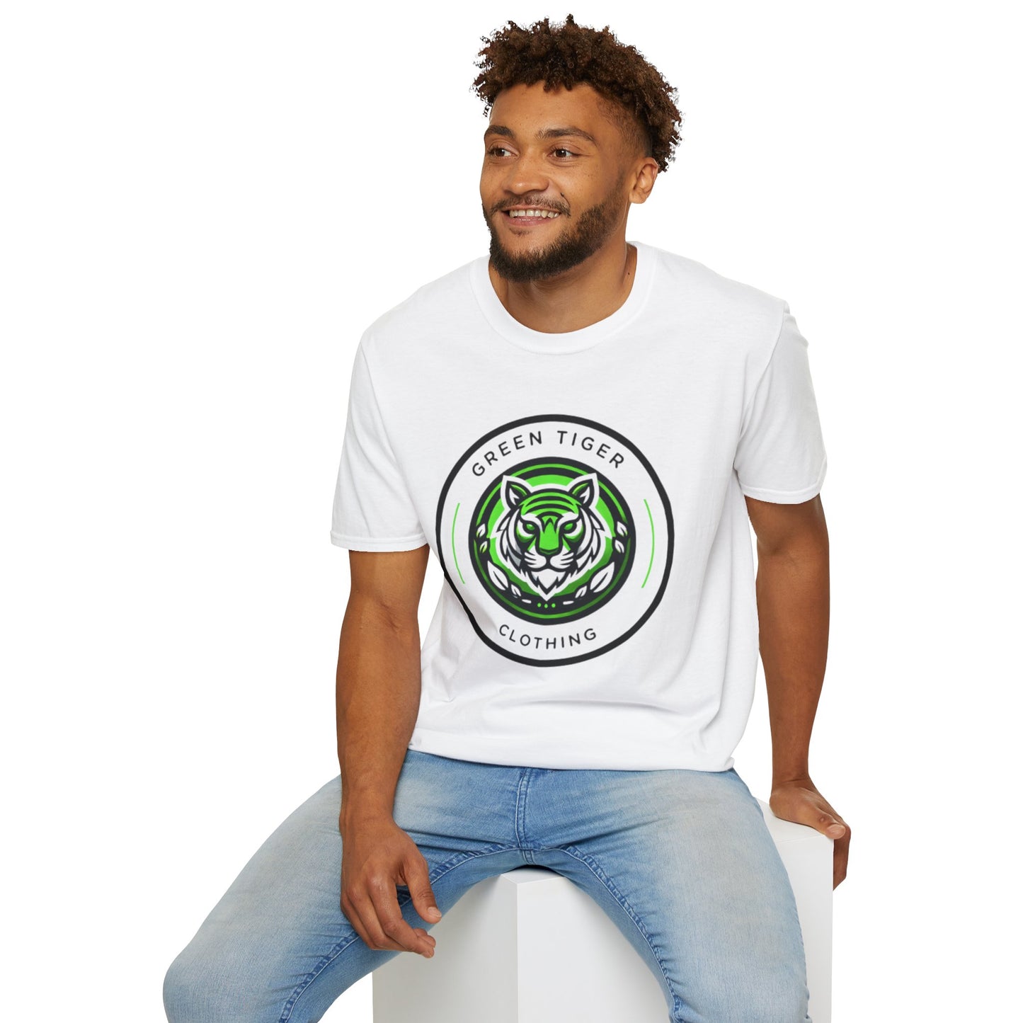 Green Tiger Logo Unisex Softstyle T-Shirt