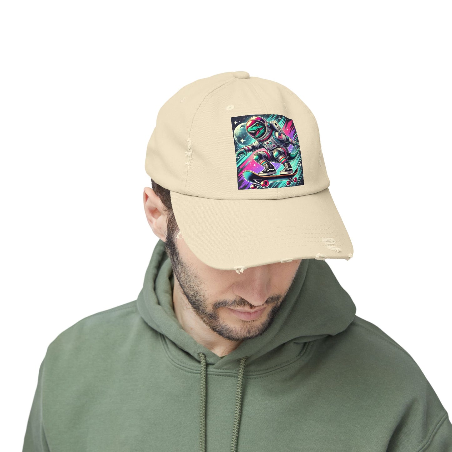 Dinosaur Unisex Distressed Cap