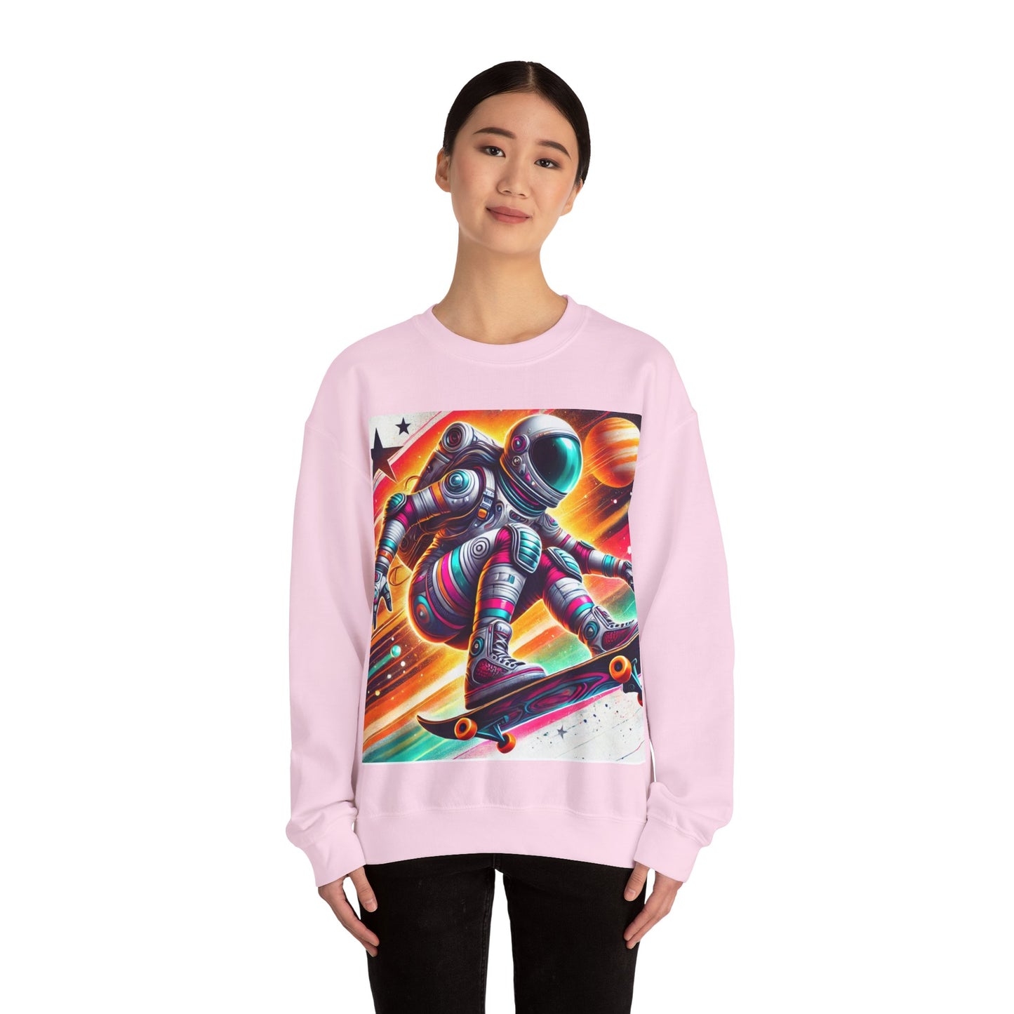 Lady Astronaut  Heavy Blend™ Crewneck Sweatshirt