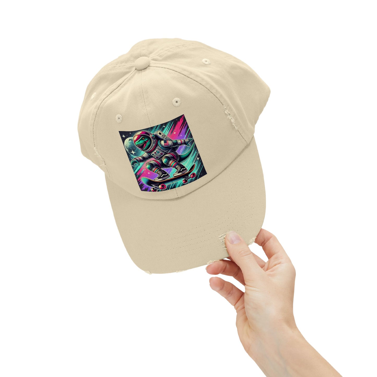 Dinosaur Unisex Distressed Cap
