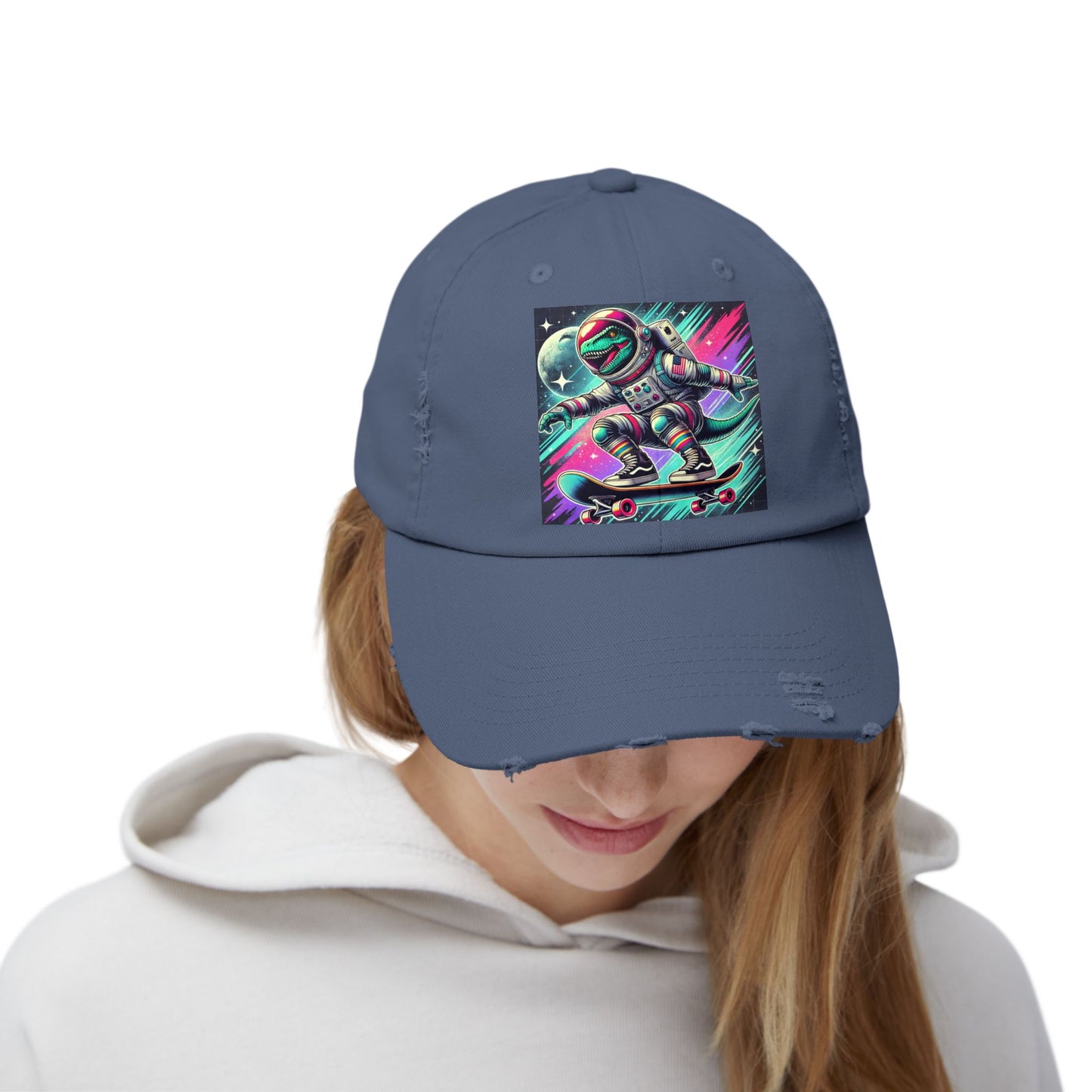 Dinosaur Unisex Distressed Cap