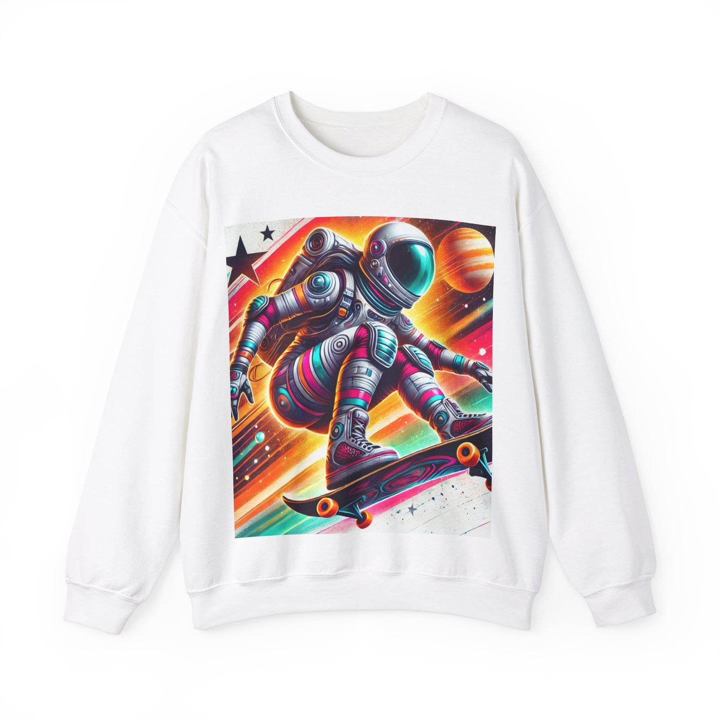 Lady Astronaut  Heavy Blend™ Crewneck Sweatshirt