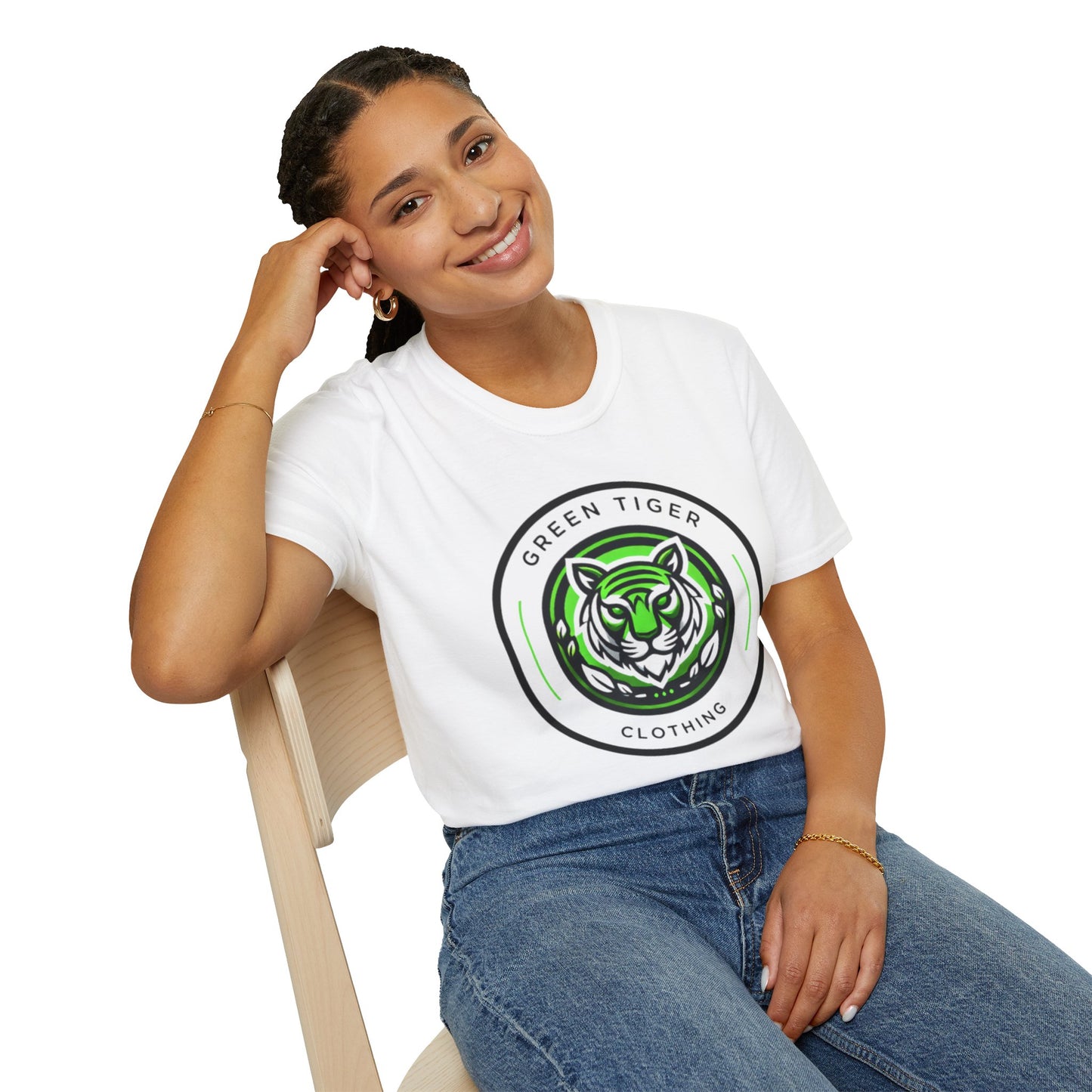 Green Tiger Logo Unisex Softstyle T-Shirt